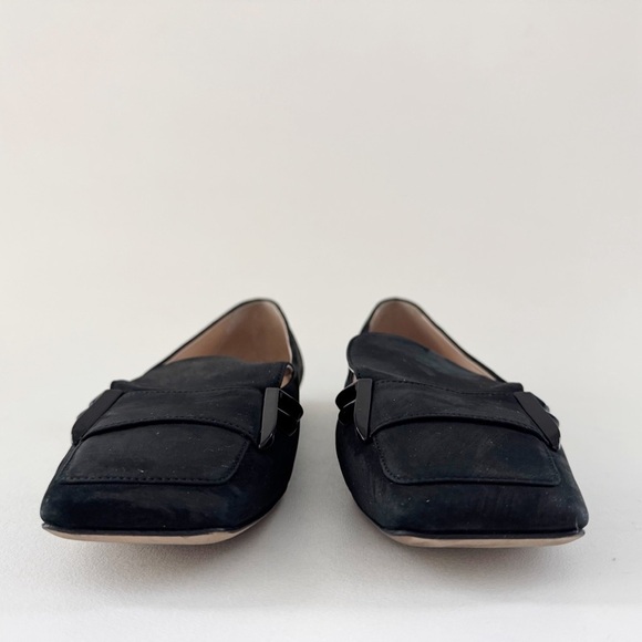 Fendi Freedom Loafer Black Suede Zucca FF Square Toe Flat EU 37 US 7 Classic - Picture 4 of 10